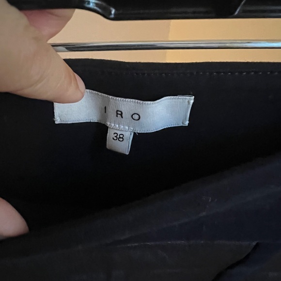 IRO Jalie panelled leather miniskirt black US6 - Picture 7 of 8